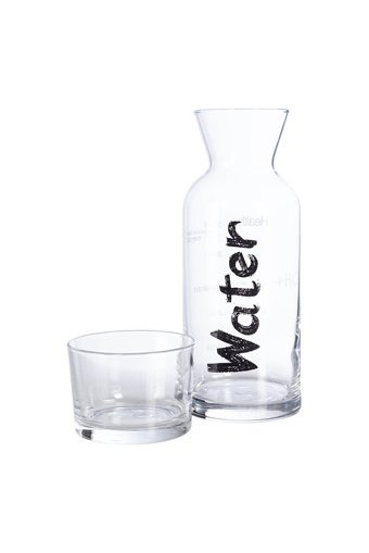 Mudo Concept Water Cam 700 ml Cam Kapaklı Başucu Sürahisi