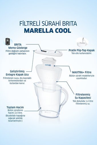 Brita Marella Plastik 3 lt Plastik Kapaklı Sürahi