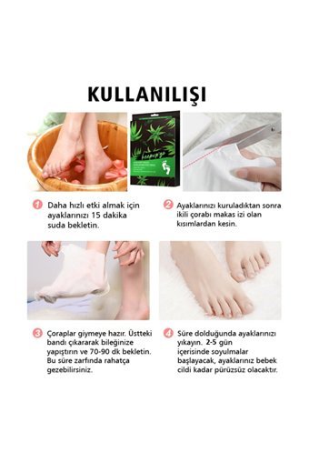 Novas Nemlendirici Çorap Tipi Ayak Peeling Maskesi