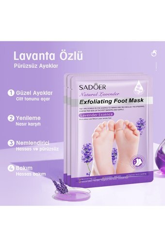 Sadoer Nemlendirici Çorap Tipi Ayak Maskesi 20 Adet