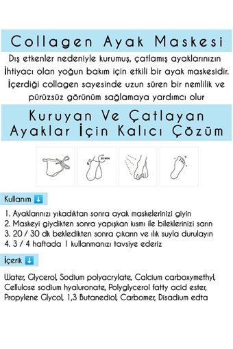 Aily Cosmetics Collagen Onarıcı Çorap Tipi Ayak Peeling Maskesi