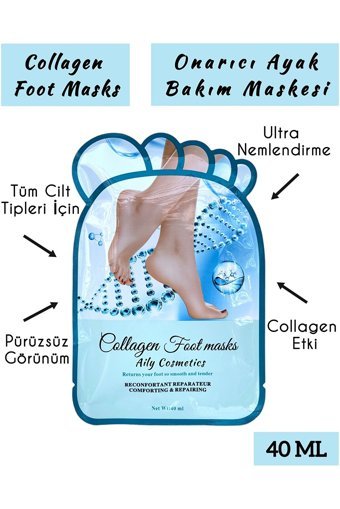 Aily Cosmetics Collagen Onarıcı Çorap Tipi Ayak Peeling Maskesi