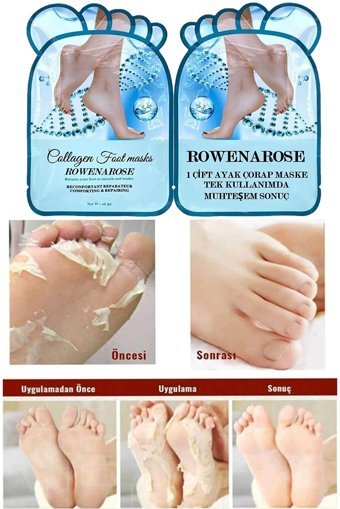 Rowenarose Collagen Ölü Deri-Çatlak Çorap Tipi Ayak Peeling Maskesi