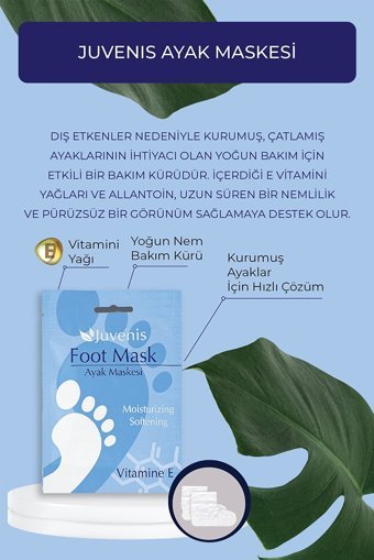 Juvenis Nemlendirici Çorap Tipi Ayak Maskesi 2 Adet
