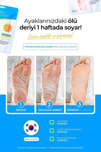 Jigott Nemlendirici Çorap Tipi Ayak Peeling Maskesi