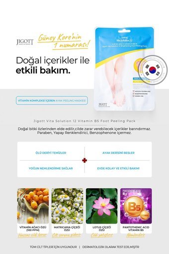 Jigott Nemlendirici Çorap Tipi Ayak Peeling Maskesi