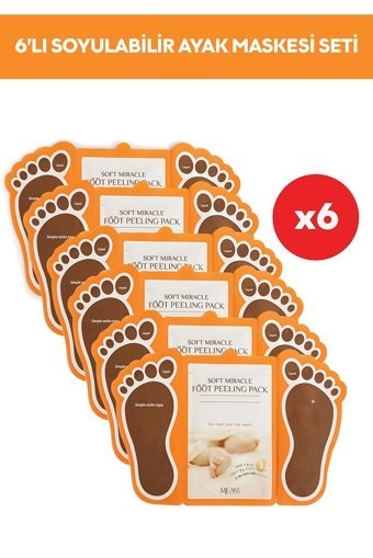 Mjcare Kuru-Çatlak Çorap Tipi Ayak Peeling Maskesi 6 Adet