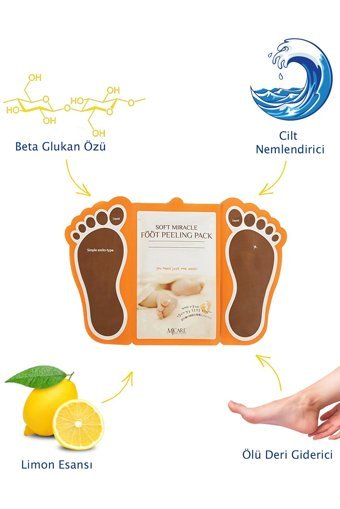 Mjcare Kuru-Çatlak Çorap Tipi Ayak Peeling Maskesi 6 Adet