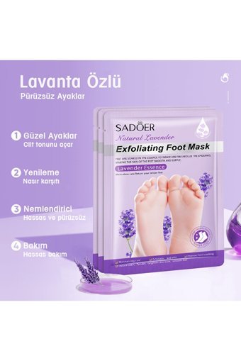 Sadoer Exfoliating Nemlendirici Çorap Tipi Ayak Maskesi 10 Adet