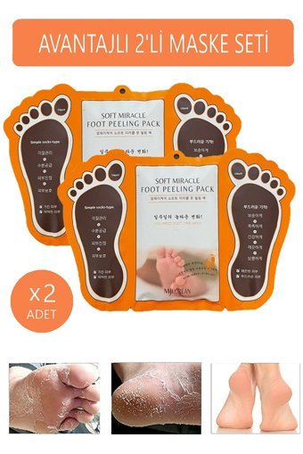 Mjkorean Ölü Deri Çorap Tipi Ayak Peeling Maskesi 2 Adet