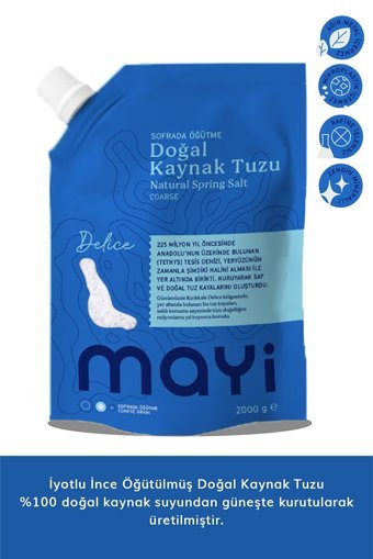 Mayi Tuz İyotlu Salamura Toz Kaynak Tuzu Paket 2 kg