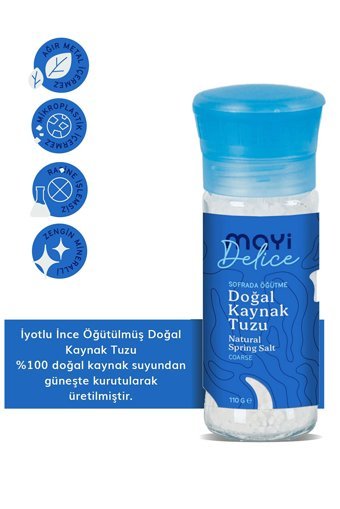 Mayi Tuz İyotlu Kristal Kaynak Tuzu Değirmen 110 gr
