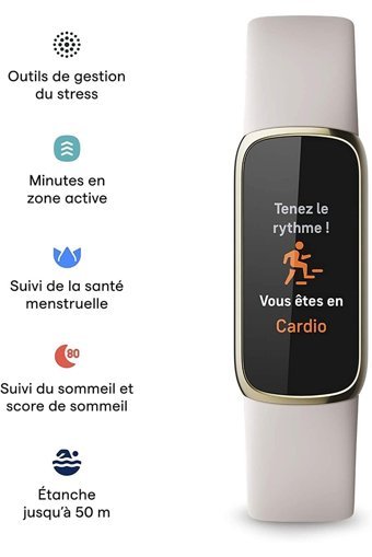 Fitbit Adımsayar Su Geçirmez Android-iOS Dokunmatik Akıllı Bileklik Beyaz