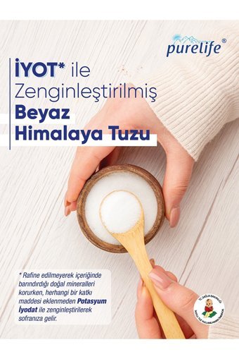 Purelife İyotlu Kristal Himalaya Tuzu Paket 2x500 gr