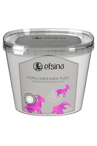 Efsina İyotlu Toz Kaya Tuzu Kutu 2 kg