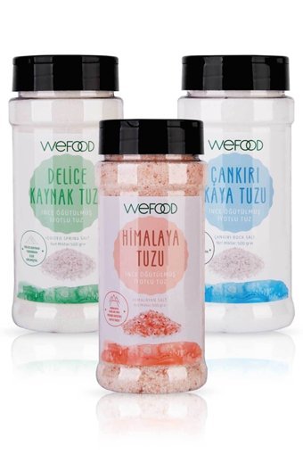 Wefood İyotlu Toz Kaya Tuzu Kavanoz 3x500 gr