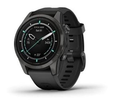 Garmin Epix Pro S Gen2 Su Geçirmez 30.4 mm Silikon Kordon Yuvarlak Unisex Akıllı Saat Karbon Gri