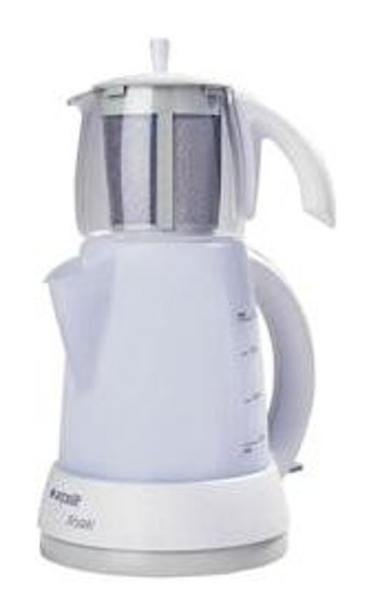Arzum K 3282C Cam Demlikli 1650 W Işıklı Plastik Gövdeli Beyaz Çay Makinesi