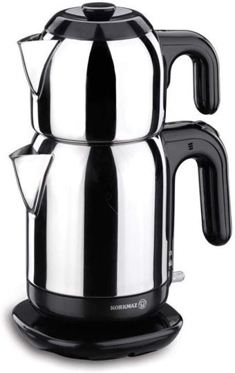 Korkmaz A369 Çelik Demlikli 1600 W Çelik Gövdeli Yeşil Vintage Çay Makinesi