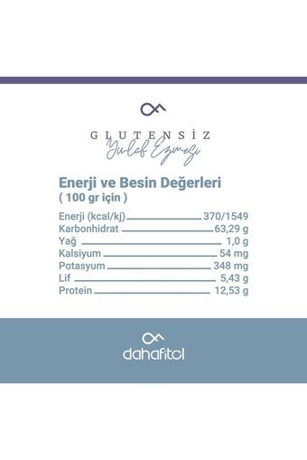 Dahafitol Glutensiz Yulaf Ezmesi 500 gr