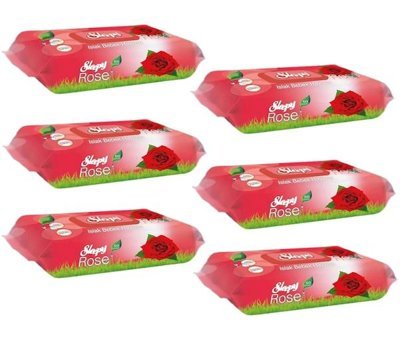 Sleepy Gül Kokulu 50 Yaprak 6'lı Paket Islak Mendil