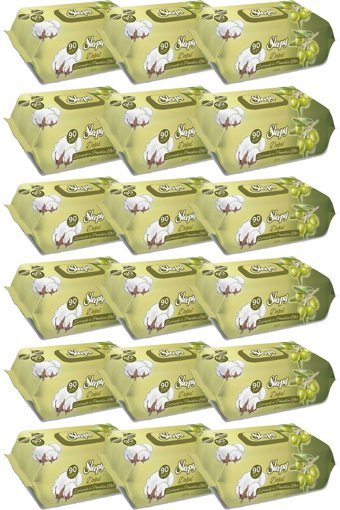 Sleepy Zeytinyağlı 90 Yaprak 18'li Paket Islak Mendil