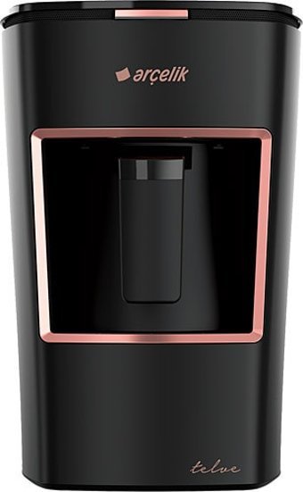 Arçelik Telve Hazneli Fincan Siyah-Rose Gold Türk Kahvesi Makinesi