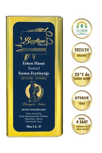 Boztepe Erken Hasat Teneke Sızma Zeytinyağı 5 lt