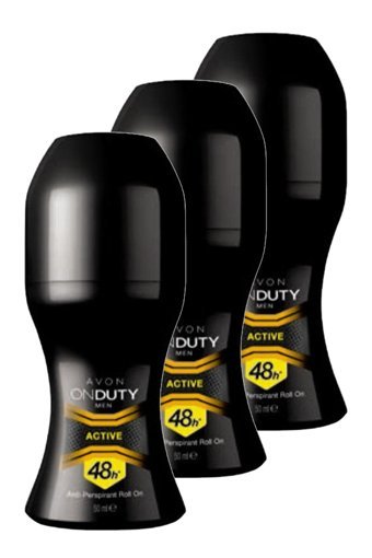 Avon OnDuty Active Roll-On Erkek Deodorant 3x50 ml