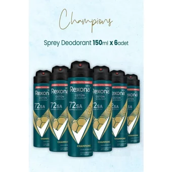 Rexona Champions Sprey Erkek Deodorant 6x150 ml