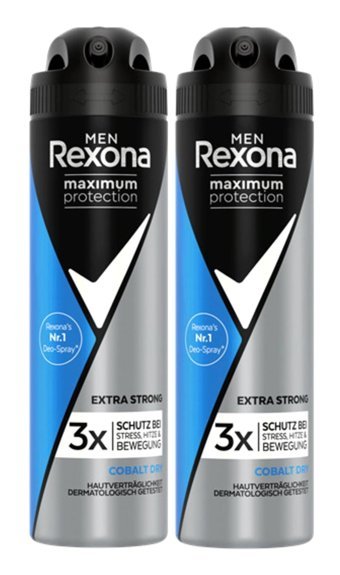 Rexona Maximum Protection Cobalt Dry Sprey Erkek Deodorant 2x150 ml