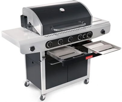 Barbecook Siesta 612 Black Edition Gazlı Kapaklı Dikdörtgen Tekerlekli Barbekü