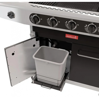 Barbecook Siesta 612 Black Edition Gazlı Kapaklı Dikdörtgen Tekerlekli Barbekü