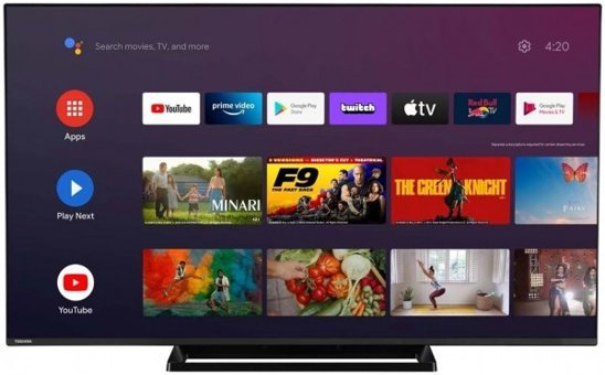 Toshiba 55UA3E63DT 55 inç 4K Ultra HD 139 cm Flat Uydu Alıcılı Smart Led Android Televizyon