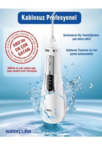 Waterpulse WP-V500-W Kablosuz Şarjlı Basınç Kontrollü Ağız Duşu
