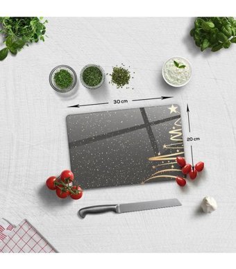 Decorita Cam Füme Kesme Tahtası