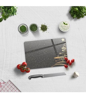 Decorita Cam Füme Kesme Tahtası