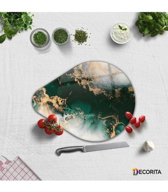 Decorita Cam Zümrüt Yeşil Kesme Tahtası