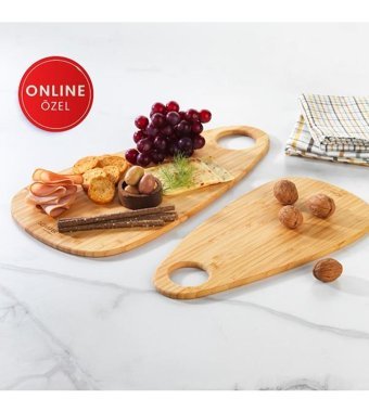 Schafer Ahşap Kahverengi İkili Kesme Tahtası