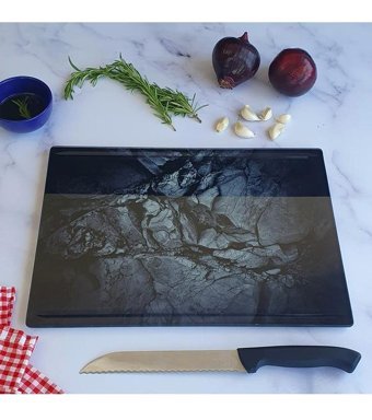 Decorita Cam Desenli Kesme Tahtası