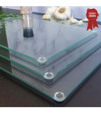 Decorita Cam Saydam 3'lü Kesme Tahtası