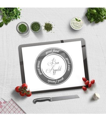 Decorita Cam Siyah-Beyaz Kesme Tahtası