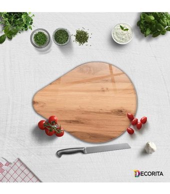 Decorita Cam Kahverengi Kesme Tahtası