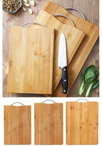 Berdina Home Bambu Kahverengi 3'lü Kesme Tahtası