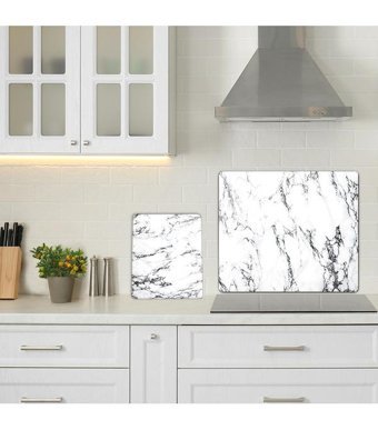 Decorita Cam Beyaz İkili Kesme Tahtası