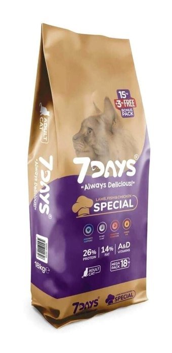 7 Days Sterilised Balıklı Yetişkin Kuru Kedi Maması 18 kg