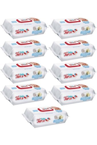 Baby Turco Beyaz Sabun Kokulu 90 Yaprak 9'lu Paket Islak Mendil