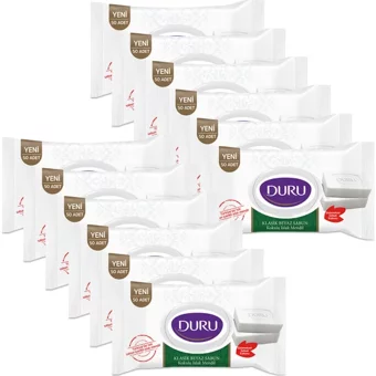 Duru Beyaz Sabun Kokulu 50 Yaprak 12'li Paket Islak Mendil