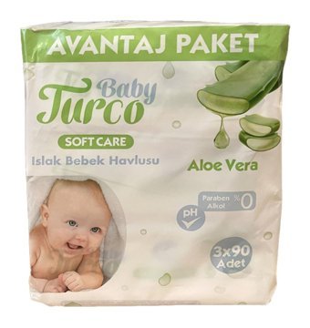 Baby Turco Soft Care 90 Yaprak 3'lü Paket Islak Mendil