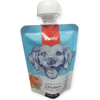 Wanpy Tasty Meat Paste Havuçlu-Tavuklu Yaş Köpek Maması 90 gr